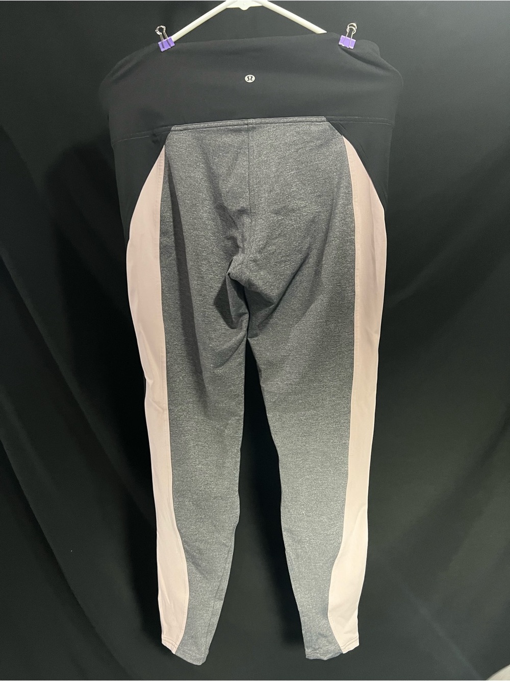 Lululemon leggings Get Going Train Tight 28" Heathered Black Smoky Blush Pink